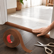 Yeslife 1 pc Self Adhesive Floor Transition Strip, 10 ft x 1.57 in, Cherry Vinyl, Flexible Waterproof Gap Cover for Laminate, Tile and Carpet Flooring