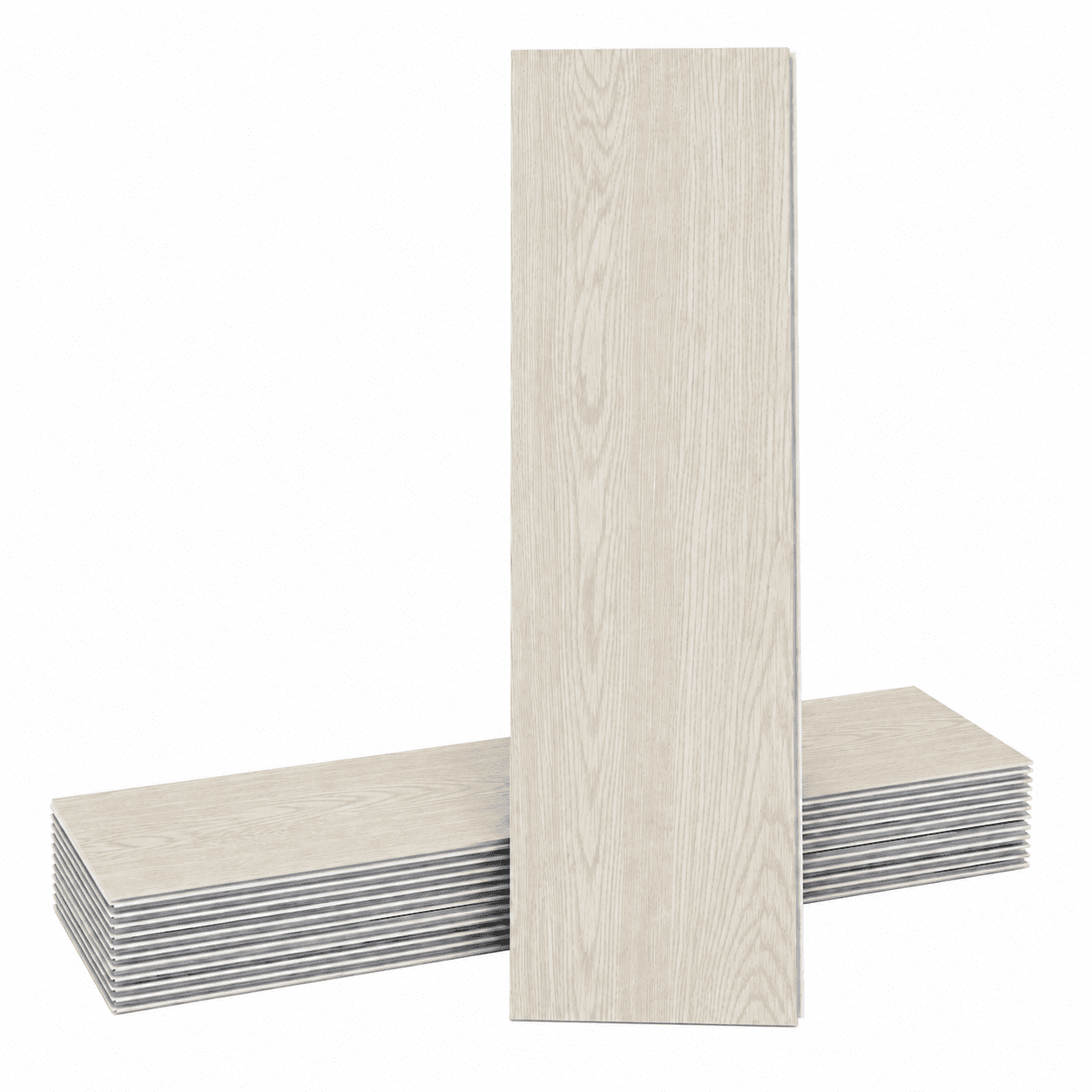 Yeslife 24-Piece Interlocking Luxury Vinyl Flooring Tile, 23.98 x 5.98 in., White Oak SPC Rigid Core, 23.9 sq. ft.