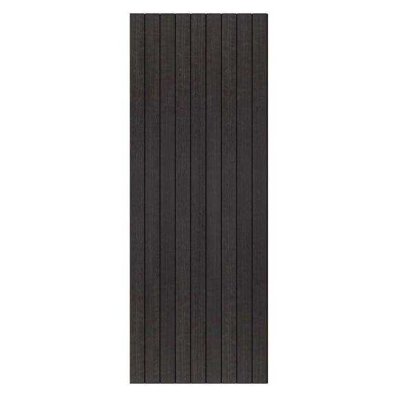 Yeslife 6-Pack Peel and Stick PVC Wood Slat Wall Panels, 48.03 in. x 15.75 in., Black Wood Finish, Thickened 3D Decorative Wall Panels for Living Room, Bedroom & Office