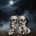 thumbnail image 1 of Yesocm 4 Pcs Life Size Skeleton Skull Halloween Realistic Human Model Moving Jaw Outdoor Indoor Decorations, 1 of 9