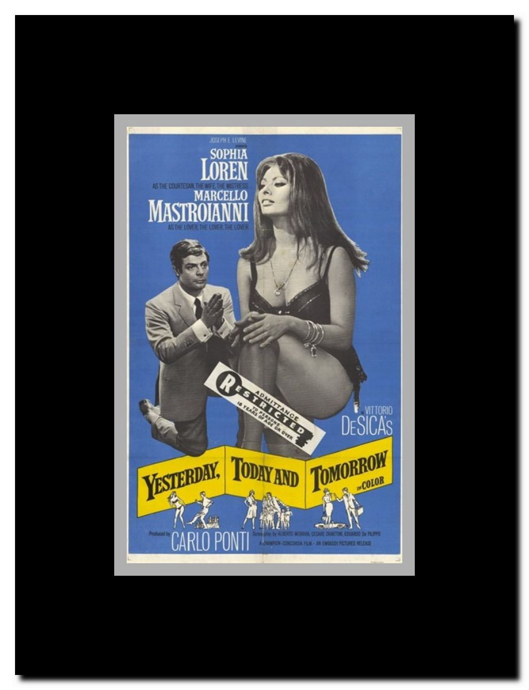 Yesterday Today and Tomorrow Framed Movie Poster