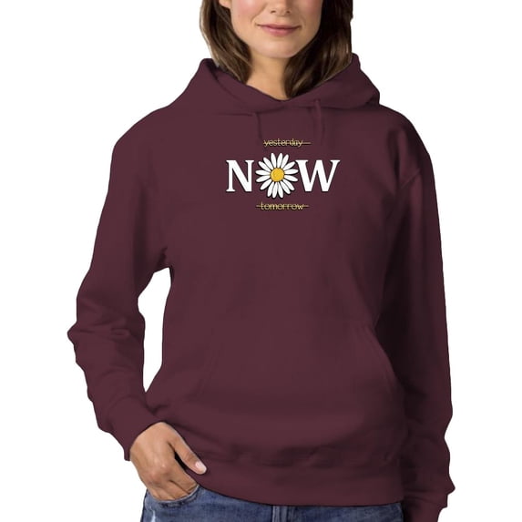Yesterday Tomorrow Now! Hoodie Women -Image by Shutterstock, Female 3X-Large