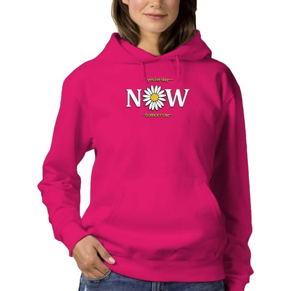 Yesterday Tomorrow Now! Hoodie Women -Image by Shutterstock, Female Large