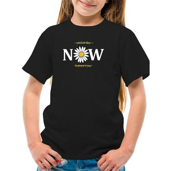 Yesterday Tomorrow Now! T-Shirt Juniors -Image by Shutterstock, Medium