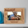 thumbnail image 1 of Yesterday's Home Runs Don't Win Today's Games Personalized Wooden Frame-6" x 4" Brown Horizontal, 1 of 1