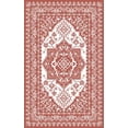 thumbnail image 1 of Yesurprise 10ft Vintage Medallion Outdoor Reversible Area Rugs, Waterproof Plastic Straw Mat for Patio/Camping, RedWhite, 1 of 8