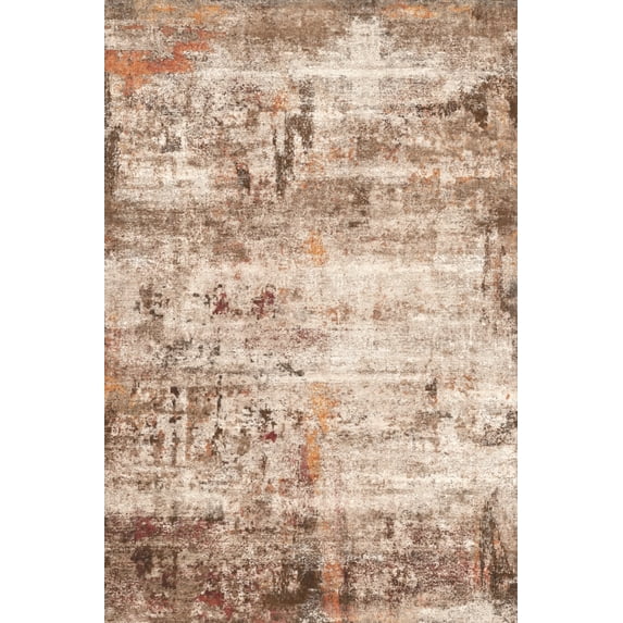 Yesurprise 1150Gsm 100% Polyester Area Rugs, 350Gsm Velvet, Pearl Velvet Washed Back, Folding Printed Carpet, Xm-Abstract-Emotional Camel Brown Tone, 8x10ft (244x305cm)