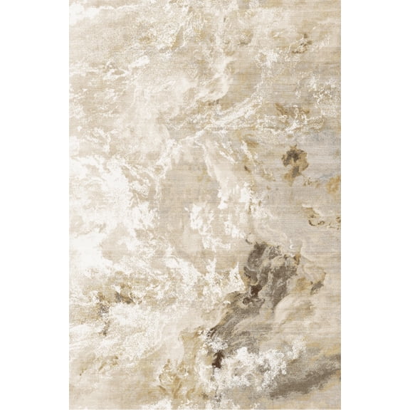 Yesurprise 1150Gsm 100% Polyester Area Rugs - 350Gsm Velvet Weight - Pearl Velvet Washed Back - Folding Simulation Printed Carpet - Xm-Abstract-Spirited Brown Tone