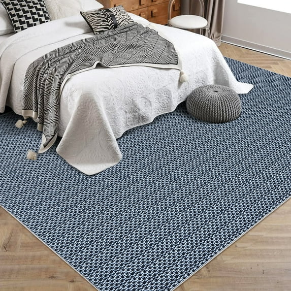 Yesurprise 1150Gsm 100% Polyester Area Rugs - 5*7ft(152*213cm) - Velvet Weight Pearl Velvet - Washed Back Folding Simulation Print Carpet - Xxs-Modern-Woven Blue tint