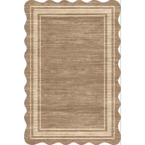 Yesurprise 1200Gsm 100% Polyester Area Rugs - 350Gsm Velvet, Pearl Velvet Washed, Modern Plain Camel Tone Carpet