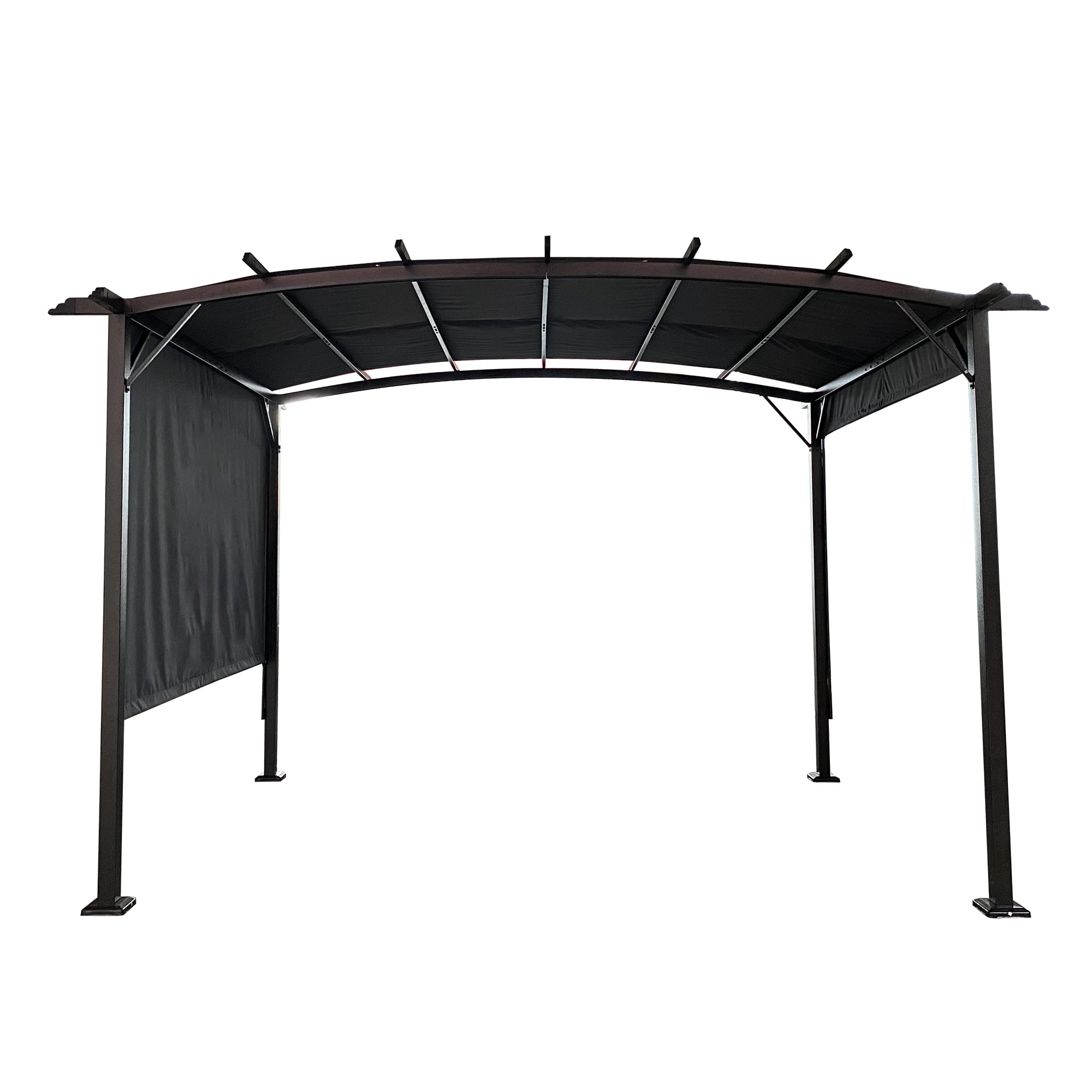 Yesurprise 12x9Ft Metal Pergola, Outdoor Gazebo, Easy Setup Outside Shelter, Wind Secure Cozy Seating Area, Steel Frame Gazebo, for Patio Backyard Deck Lawns Balcony Garden Porch