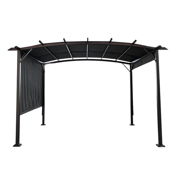 Yesurprise 12x9Ft Metal Pergola, Outdoor Gazebo, Easy Setup Outside Shelter, Wind Secure Cozy Seating Area, Steel Frame Gazebo, for Patio Backyard Deck Lawns Balcony Garden Porch