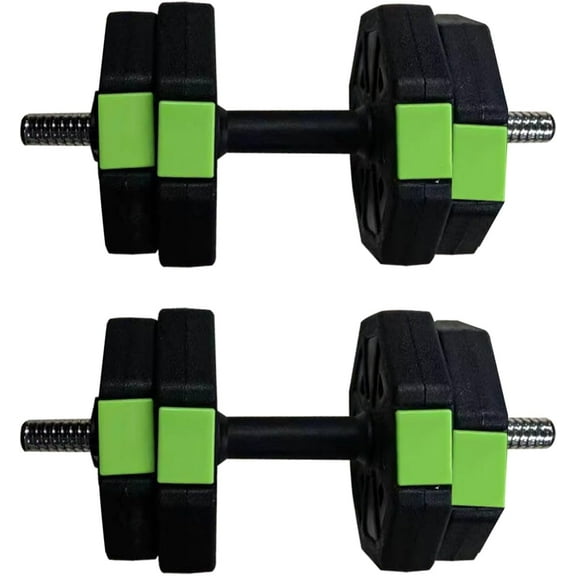 Yesurprise 2-in-1 30LBS Adjustable Weight Dumbbells Set, Push-up-Stand Barbell Kettlebell for Home Gym Fitness Exercises
