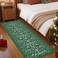 thumbnail image 1 of Yesurprise 2'x6' Christmas Runner Area Rugss Xmas Holiday Indoor Area Rugs - Machine Washable Area Rugs, Non Slip Low Pile Bedroom Carpet Foldable Decorative Floor Mats for Hallway Kitchen, Green, 1 of 8