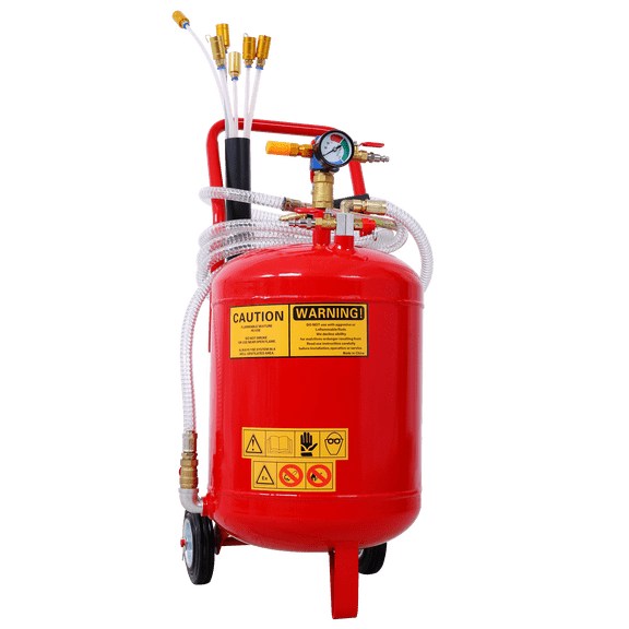 Yesurprise 24L Portable Waste Oil Drain Tank, Portable Oil Extractor with 6 Suction Probes, Safety Valve, Built-in Overpressure Protection Professional Fluid Evacuator