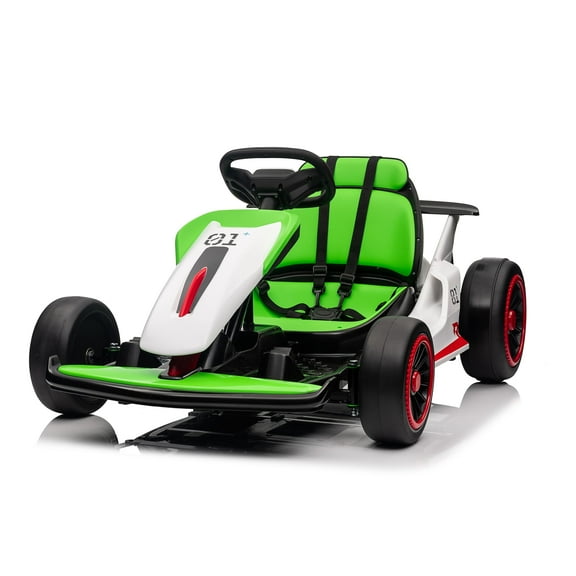 Yesurprise 24V Go Kart for Kids, Kids Ride on Race Car, Drift Kart with 2x150W Powerful Motor for Toddler 6+