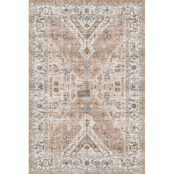 Yesurprise 274*366cm 1150Gsm 100% Polyester Area Rugs - 350Gsm Velvet Weight - Pearl Velvet - Washed Back - Folding Simulation Printed Carpet - Xm-Persia-Charming Role - Brown Tone