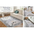 thumbnail image 1 of Yesurprise 2x6ft Vintage Boho Washable Runner Area Rugs - Floral Design for Kitchen & Bathroom - Oriental Distressed Non-Slip Low-Pile Area Rugs - Blue/Grey, 1 of 6