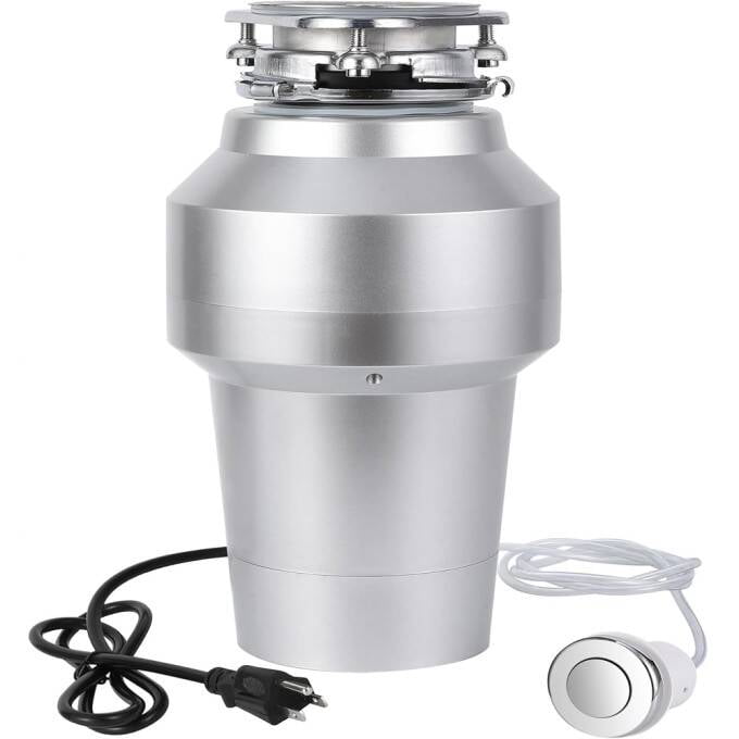 Yesurprise 3/4HP Garbage Disposal, 560W 110V Food Waste Grinding System for Kitchen Sinks,Continuous Feed Food Waste Disposer With 14 Inch Power Cord, 4200r/Min, Air Switches