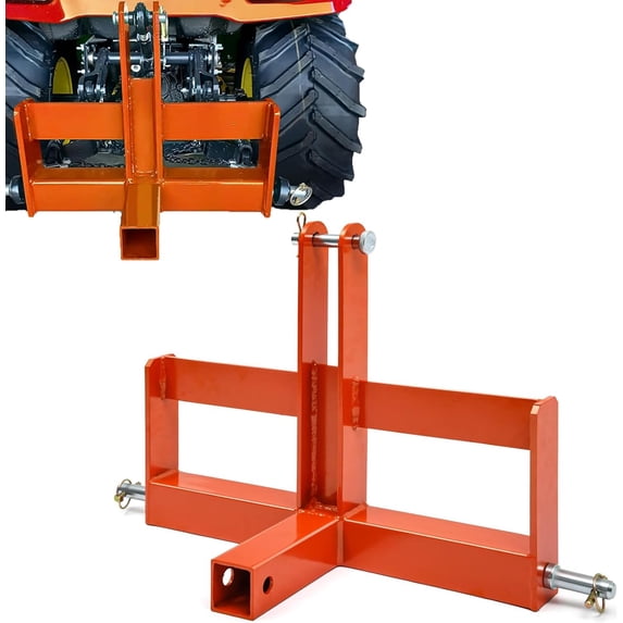 Yesurprise 3 Point Trailer Hitch with 2Inches Receiver for Category 1, 3 Pt Tractor Quick Hitch Drawbar Adapter Attachments with Suitcase Weight Brackets