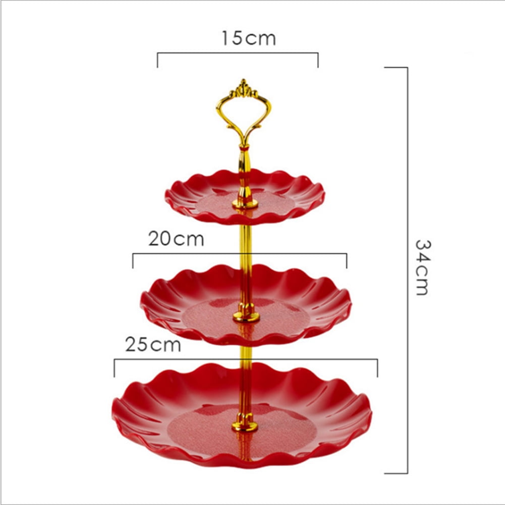 Yesurprise 3-tier Cupcake Stand Fruit Plate Holder Desserts Snack Candy ...