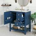 thumbnail image 1 of Yesurprise 30 Inch Bathroom Vanity with Sink, 1 Door, 2 Drawers, Bottom Open Storage Shelve Freestanding Bathroom Cabinet Vanity (excluding Faucets and Drainage Pipes), 1 of 8