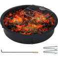 thumbnail image 1 of Yesurprise 32" Inner Fire Pit Ring Insert, Heavy Duty Round Steel Liner for Outdoor Wood Burning Fire Pit Projects, 1 of 9