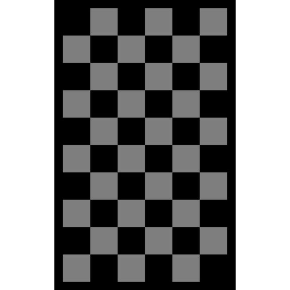 Yesurprise 320Gsm PP Tube Plastic Woven Outdoor Carpet, Modern Checkerboard Design, BlackGray, Size 10ft
