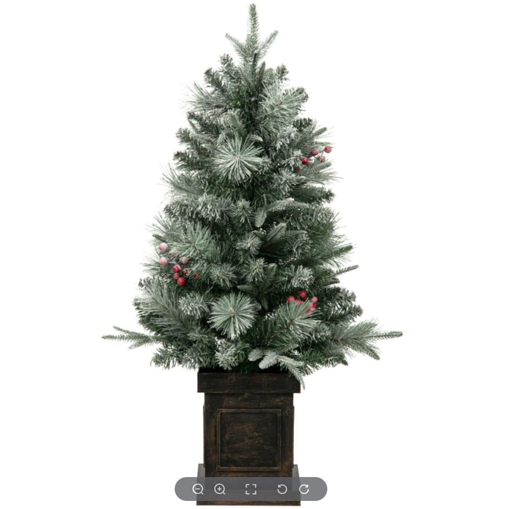 Yesurprise 4.5ft Christmas Tree Large Artificial Potted with LED Lights Artificial Tree for