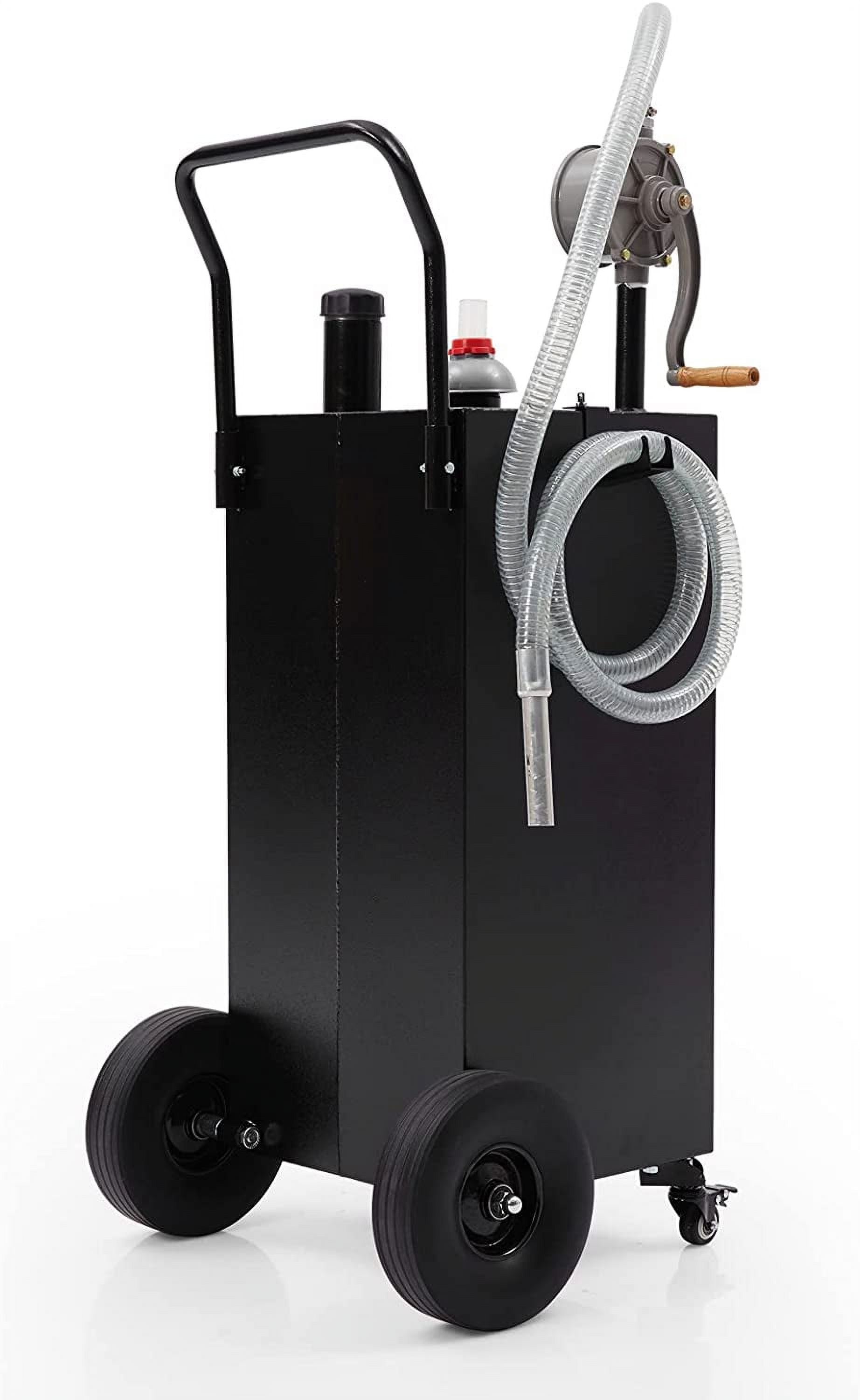 Yesurprise 40 Gallon Gas Caddy with Pump Gasoline Tank Fuel Storage Tank Portable with 2 Wheels for Lawnmower, Boat, Car, ATV
