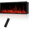 thumbnail image 1 of Yesurprise 42" Ultra-Slim Electric Fireplace Insert, Wall-Mounted or Recessed, Remote Controlled with 5000 BTU Heat & Timer, 1 of 7