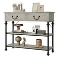 thumbnail image 1 of Yesurprise 43" L Console Table with 2 Drawers and 3 Tier Shelves Hallway Table Home Furniture for Living Room Foyer Bedroom, 1 of 8