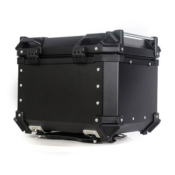 Yesurprise 45L Motorcycle Top Case, Aluminum Alloy Waterproof Motorbike Top Box with Base Plate and Installation Accessories, Universal Motorcycle Trunk