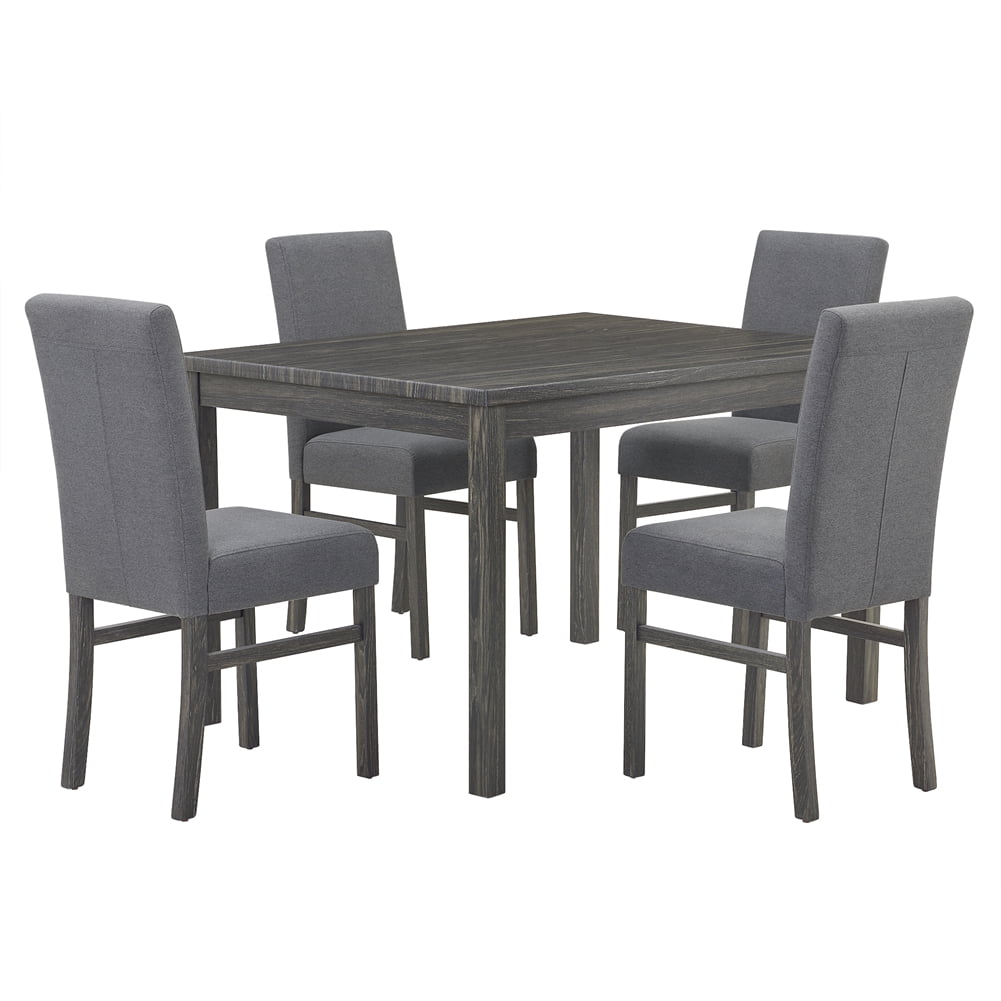 Yesurprise 5Piece Dining Table Set for 4, Modern Rectangular Kitchen