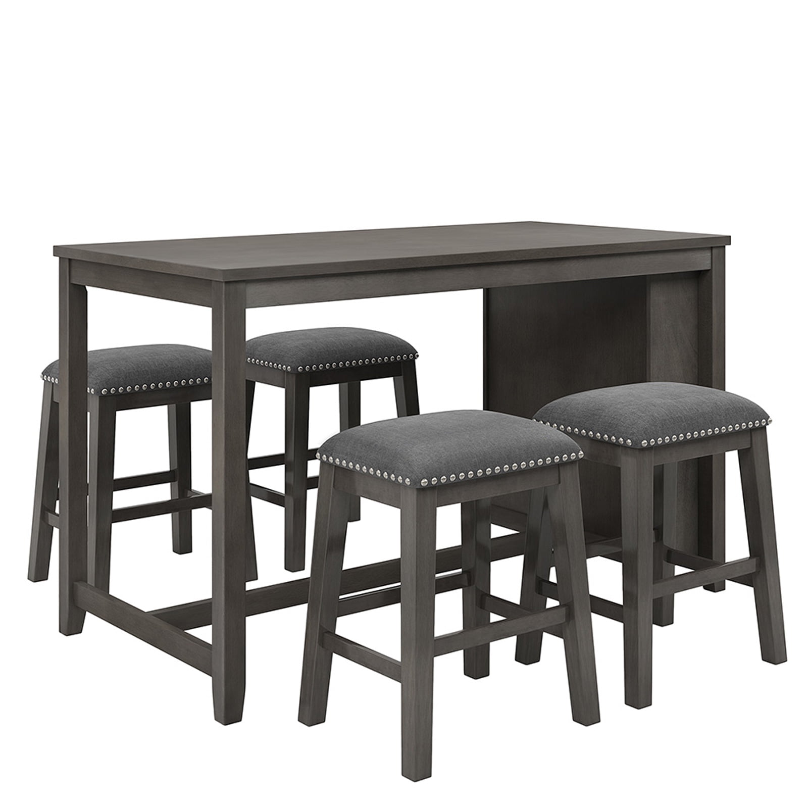 Yesurprise 5Piece Dining Table Set, Counter Height Farmhouse Style