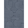 thumbnail image 1 of Yesurprise 5x7 ft Modern-Rhythm Blue 100% Polyester Area Rugs with Imitation Cashmere Washed Folded Printed Carpet, 1 of 8