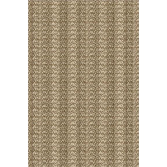 Yesurprise 5x7ft Modern Herringbone Imitation Linen Area Rugs - 1150Gsm Polyester, 350Gsm Pile Weight, Pearl Pile, Washed Back, Folding Simulation Printed Carpet - Camel Tone