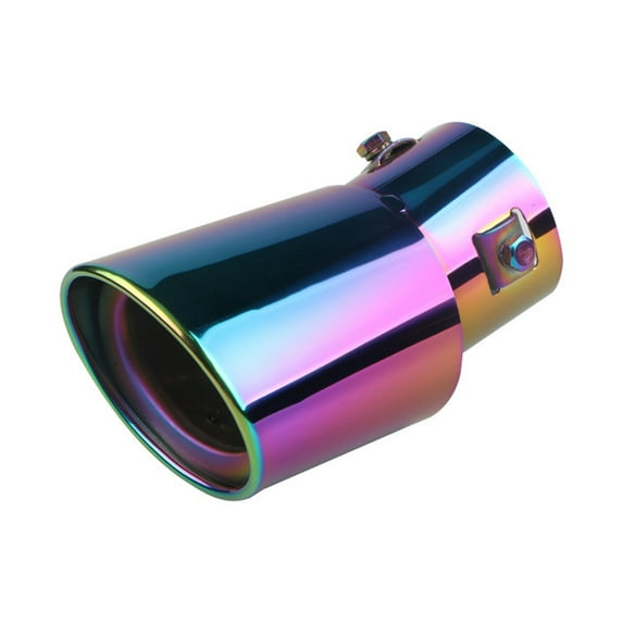 Yesurprise 63mm Car Exhaust Muffler Tip Stainless Steel Tail Throat Tailpipe Exhaust Pipe Modification Supplies