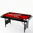 thumbnail image 1 of Yesurprise 6FT Folding Pool Table, Portable Billiards Game Table with Accessories for Families, 1 of 9