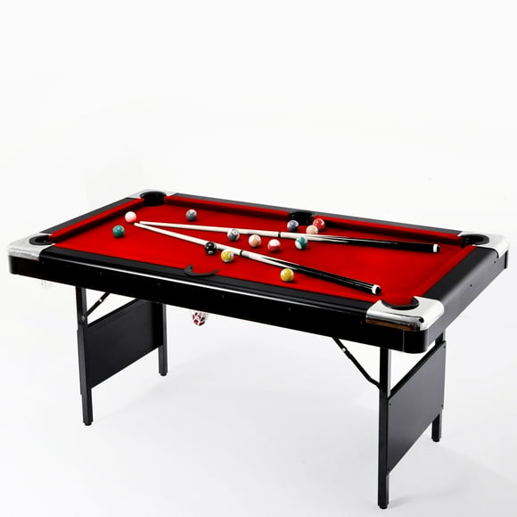 Yesurprise 6FT Folding Pool Table, Portable Billiards Game Table with Accessories for Families