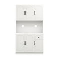 thumbnail image 1 of Yesurprise 71" Kitchen Pantry Storage Cabinet with Microwave Oven Countertop, Freestanding Hutch Cabinet with Adjustable Shelves, 6 Doors and 1 Drawer for Kitchen Dining Room, 1 of 8