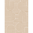 thumbnail image 1 of Yesurprise 8x10 ft Modern-Rhythm Orange 100% Polyester Area Rugs with Imitation Cashmere Washed Folded Printed Carpet, 1 of 7