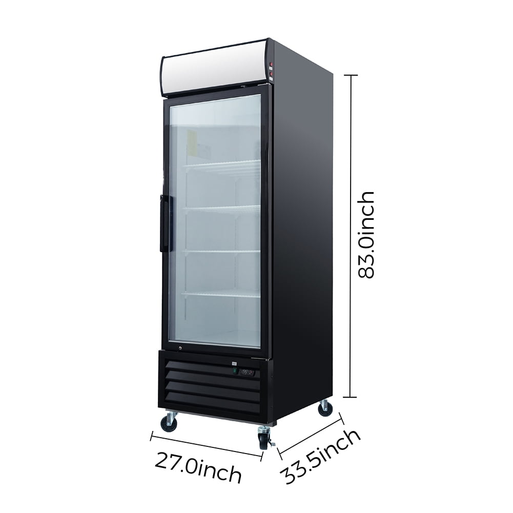 Yesurprise Commercial Refrigerators, Glass Door Fridge with Automatic
