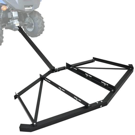 Yesurprise Driveway Drag 74" Width Heavy Duty Steel Drag Harrow with 3 Sets Bolts Bars Tow Behind Drag Harrow for ATVs UTV Garden Lawn Tractors