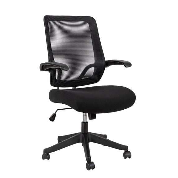 Yesurprise Executive Office Chair, Desk Chair with Flip Up Arms, Middle Backrest Design, Ergonomics Seat Cushion and Armrest Rolling Computer Chair for Office