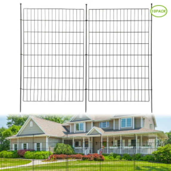Yesurprise Garden Fence,15 Panels No Dig Decorative Fence with Gate for Outdoor,Yard, Patio,Animal Barrier Rustproof Metal Wire Panel,Temporary Dog