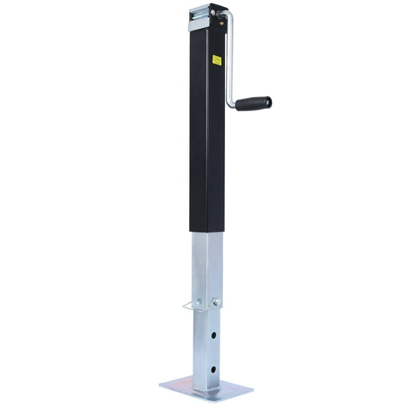Yesurprise Heavy Duty Trailer Jack, Steel Square Tube Trailer Jack, Max Load 8000 Lbs, with 15 Inches Adjustable Drop Leg, Side Wind Square Jack for Camping Trailer, Boat Trailer