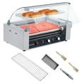 thumbnail image 1 of Yesurprise Hot Dog Machine 1050W 7 Rollers 18 Hot Dog Grill Cooker Machine with Warming CoverLED Lighting Removable Drip Tray Stainless Steel Hot Dog Roller for Commercial Use, 1 of 7