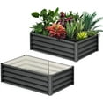 thumbnail image 1 of Yesurprise Raised Garden Bed Set of 2 6x3x2FT Galvanized Raised Garden Bed Outdoor Large Planter Raised Beds Open Base with Safety Edge and Glove, 1 of 8