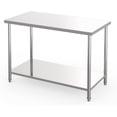 thumbnail image 1 of Yesurprise Stainless Steel Work Table, 48Inches x24Inches NSF Commercial Prep Table with Adjustable Undershelf & Lockable Casters, Heavy Duty 1000 LBS Workstation for Restaurant, Hotel, Home, 1 of 7